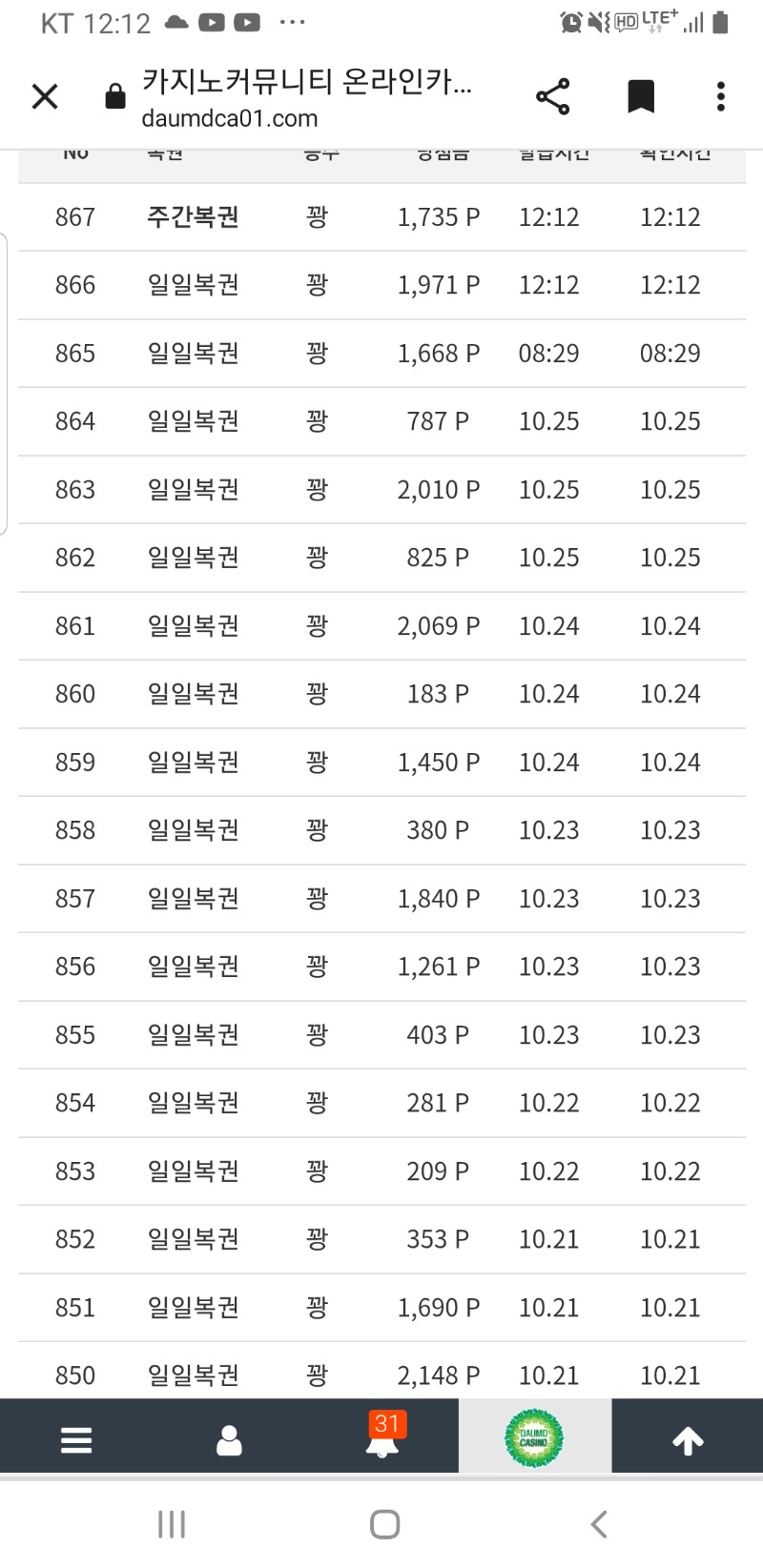 복권 계속꽝