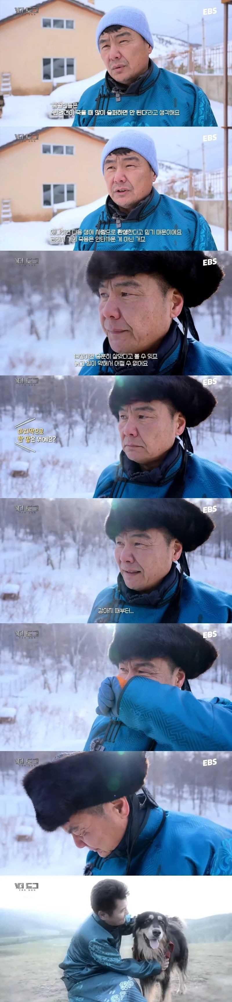 반려견이 죽을때 많이 슬퍼하면 안된다고 생각하는 몽골인들