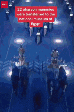새 박물관으로 옮겨지는 파라오에게 예우 갖춘 이집트