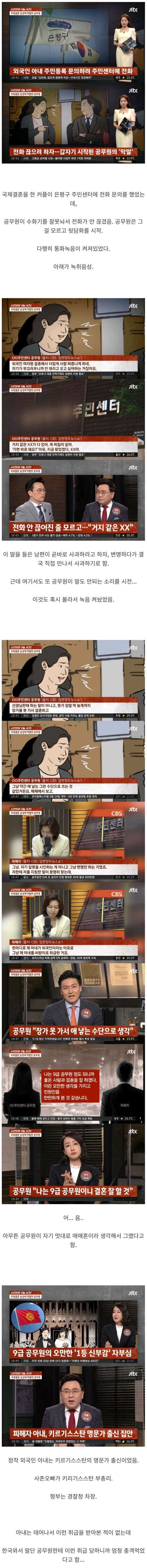 국제결혼 남성에 막말한 공무원