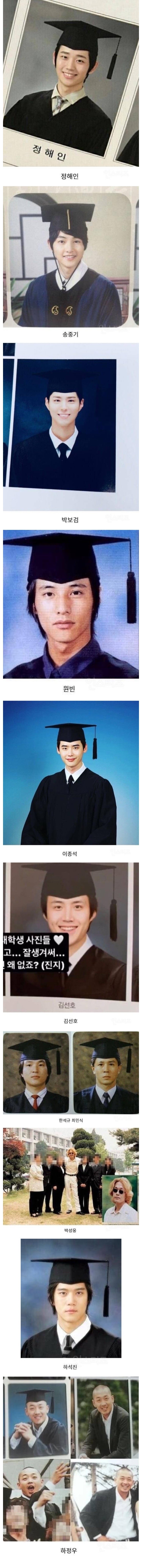 남자배우의 졸업사진