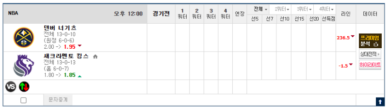 당신의 선택은? 새크 vs 덴버