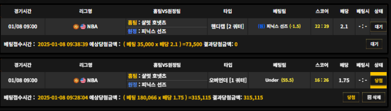 3분안되게 남아서 배팅해서 운좋았네요