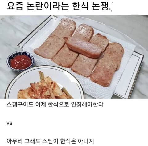 요즘 논란이라는 한식 논쟁