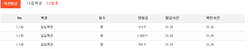 33분후 복권탐 ! !