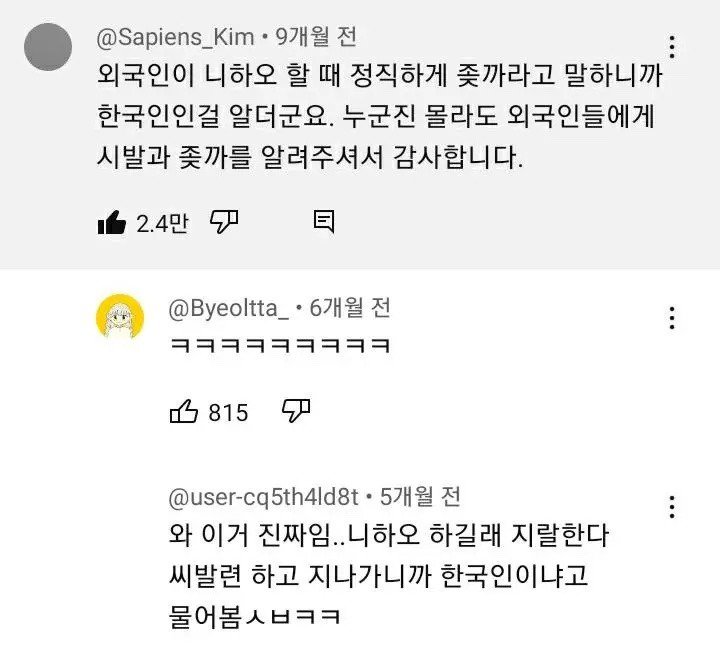 뭔가 이상한 한국인 인증법