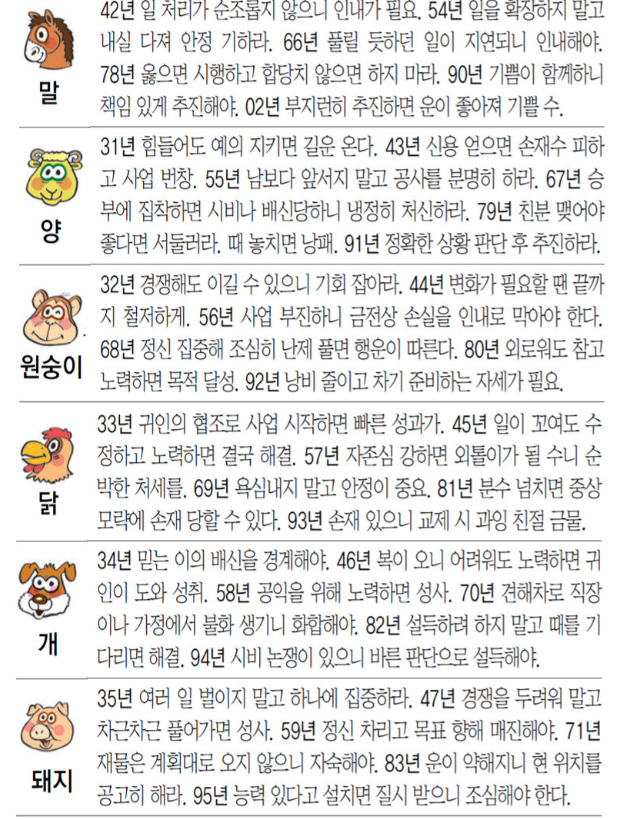 3일 오늘의운세