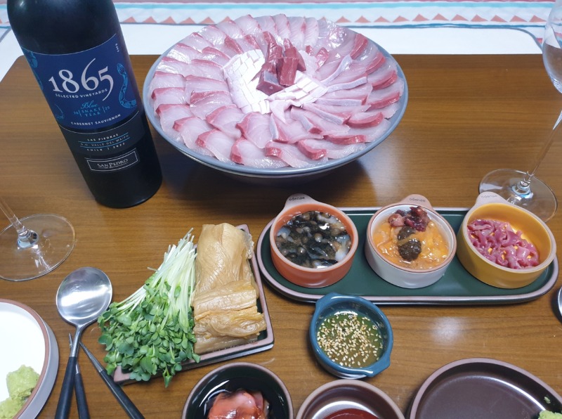 간만에.