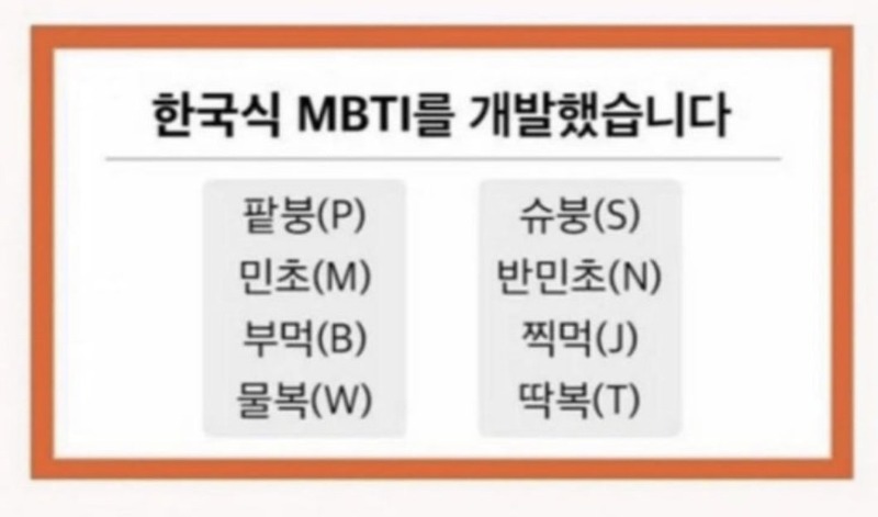 한국식 MBTI