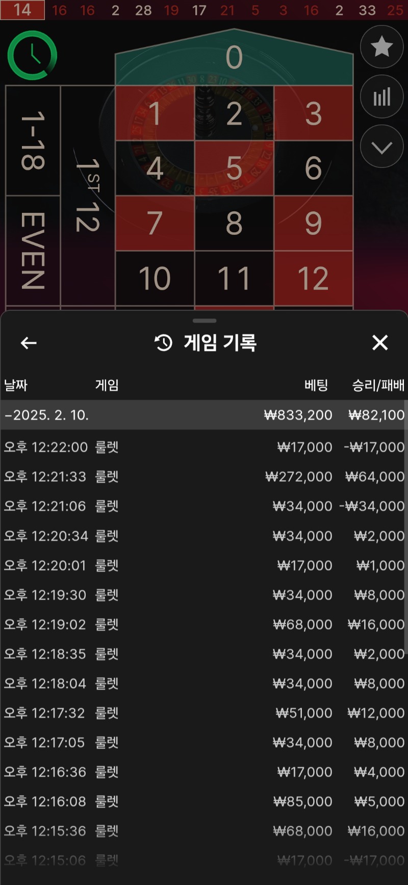 서브 한번 살짝 털어주는데 먹죽이라 후퇴!