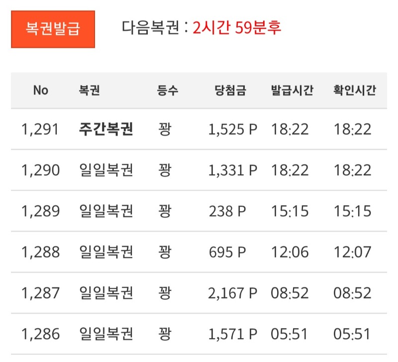 복권 결과는요!