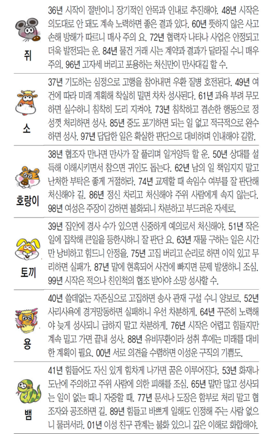 16일 오늘의운세