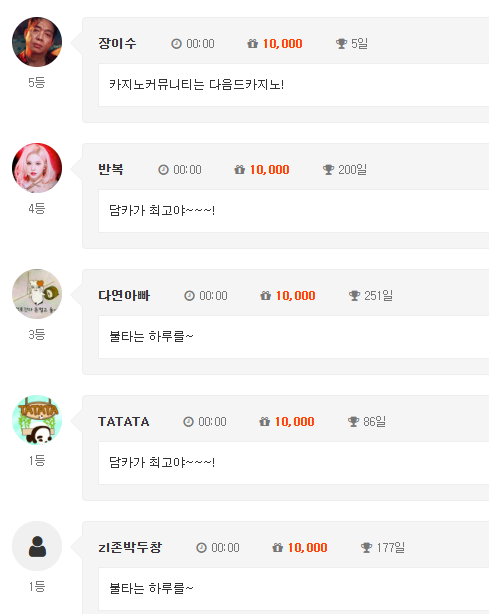 출석 순방에 200일 개근