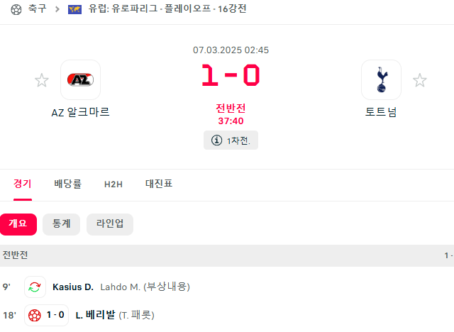 토트넘 자책골 지린다 ㄷㄷ