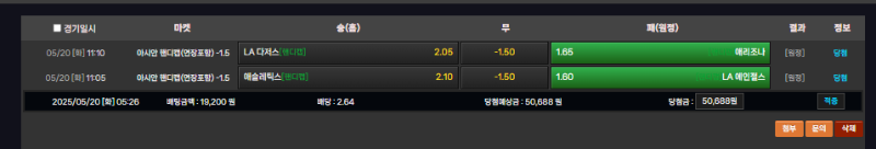 새벽에 체크한... MLB...