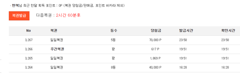 일복 5등 마지막 턱걸이 ㅅㅅ