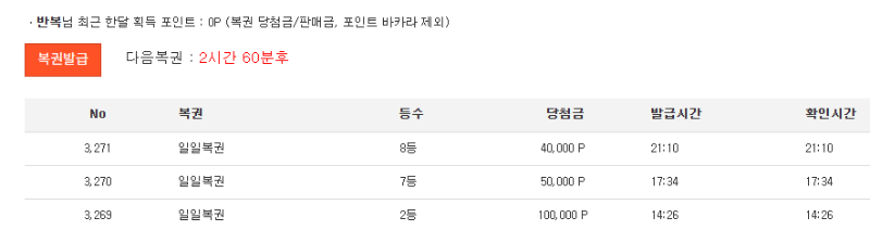 3연속 당첨 좋습니다