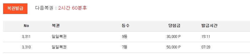 일복 9등 감사합니다