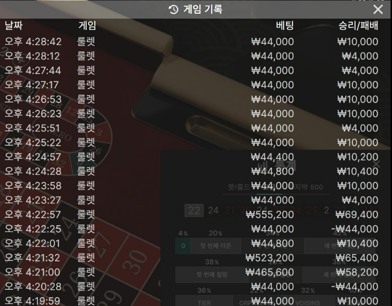스피드 자동룰렛 1시간 돌린결과!!