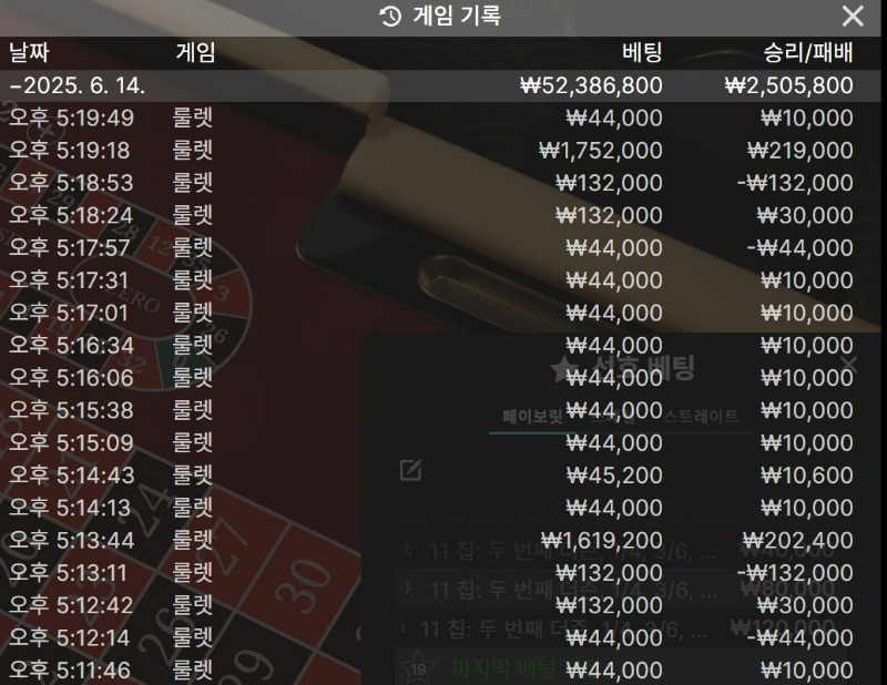 스피드 자동룰렛 1시간 돌린결과!!