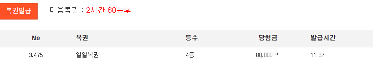 일복 4등 감사합니다