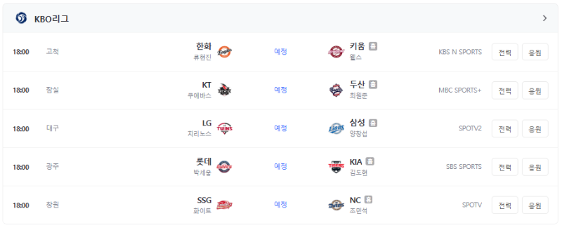 오늘 KBO도 어렵네이 ㄷㄷ