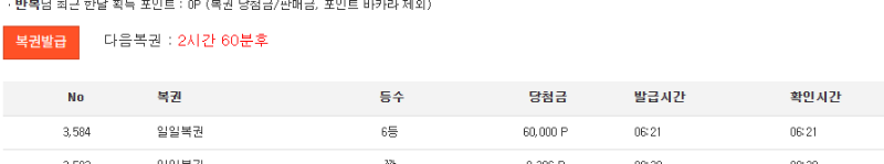 일복 6등 감사합니다