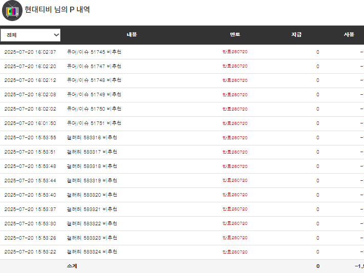 이거 누가 의도적으로 한것같...
