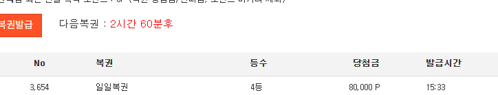 일복 4등 감사합니다