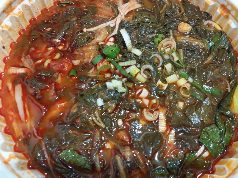 감자탕1인에 시래기 추가 저녁겸 야식!