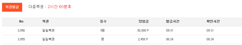 일복 9등 감사합니다