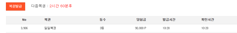 일복 3등 감사합니다