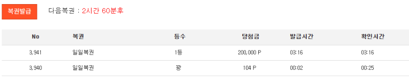 일복 1등 감사합니다