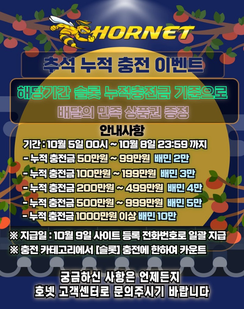 ❤️❤️❤️ 호넷 추석맞이 이벤트 ❤️❤️❤️