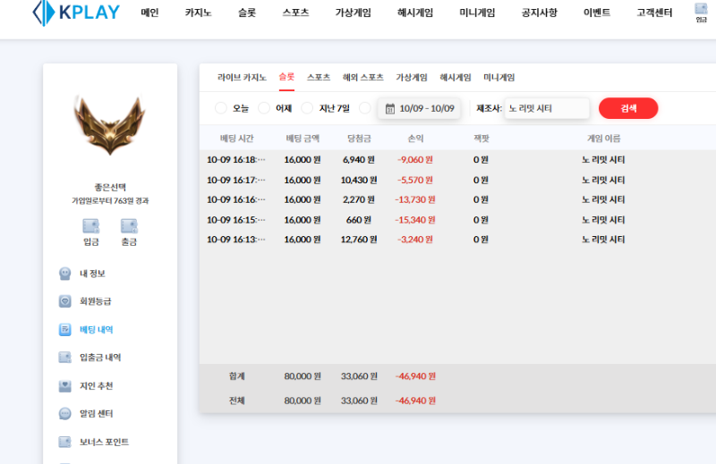 [추석 연휴] 10월 09일 포전기회 실패...