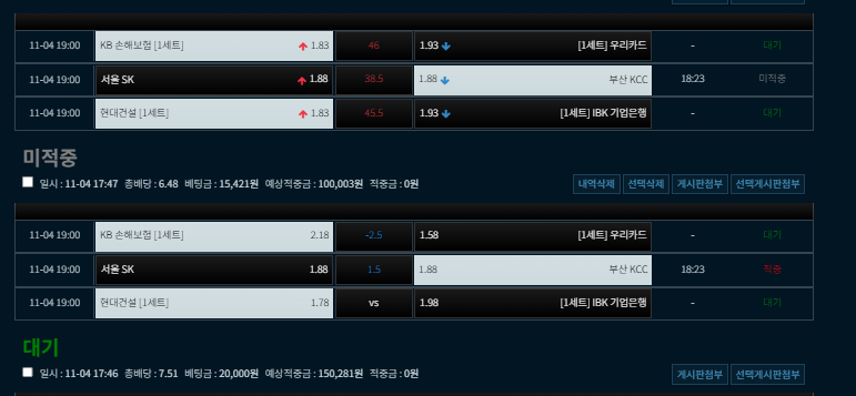 1쿼 1셋 적중 한박스 ㄷㄷ