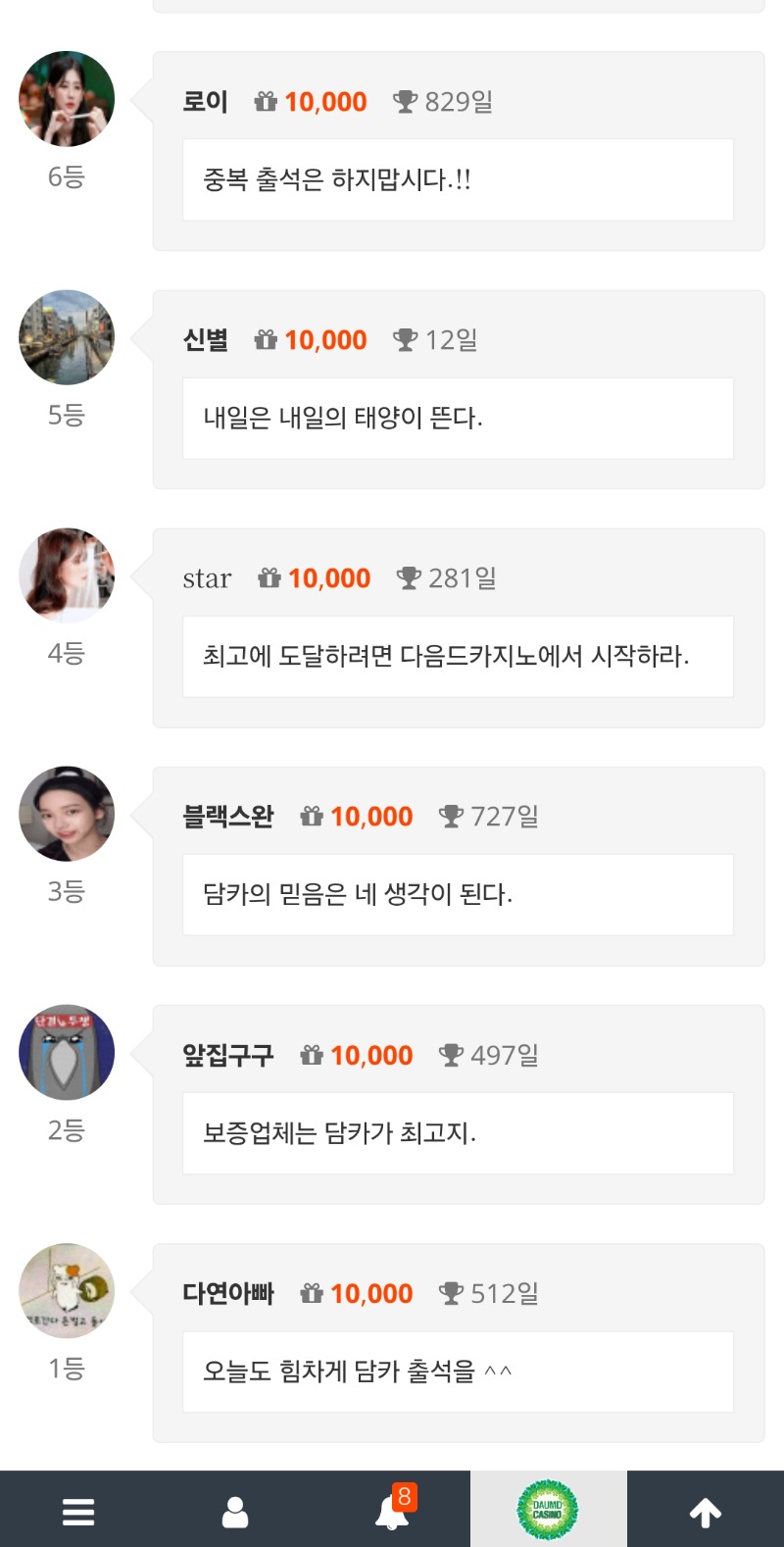 오랜만에 1등하네요ㅋ