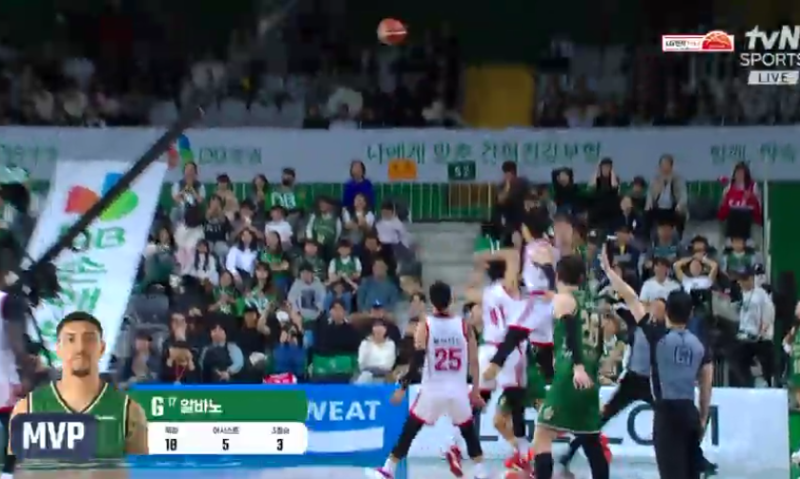 오늘의 명장면 1.1초 알바노 버저비터 3점 동부승