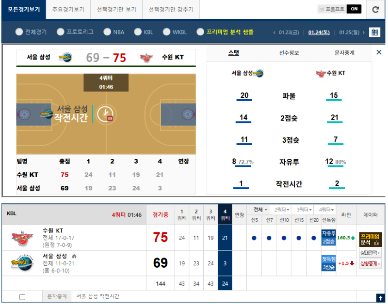 와.. KT 개발리고 있었는데 역전하네요
