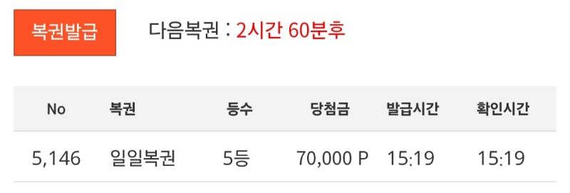 일복 당첨!