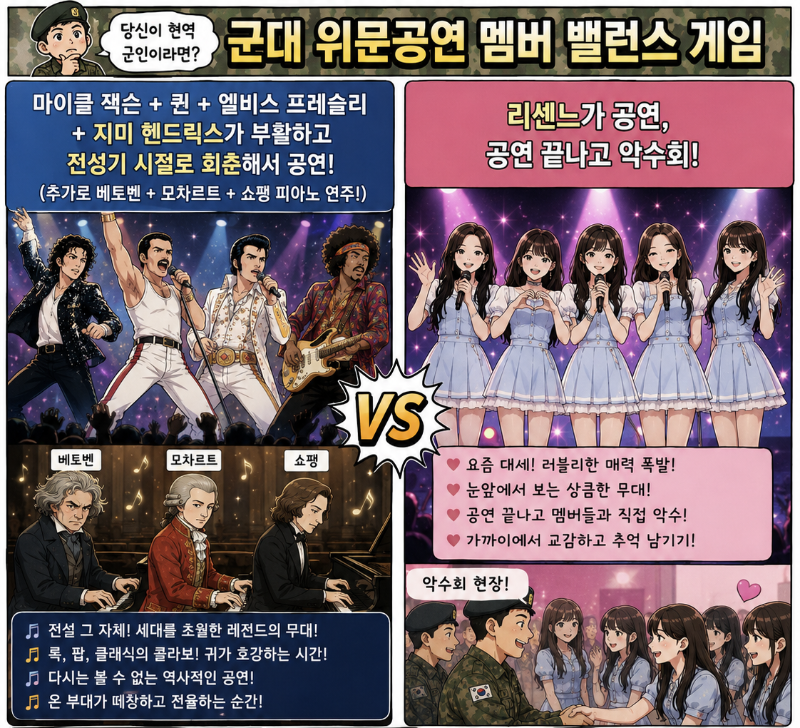 군대위문공연 밸런스게임