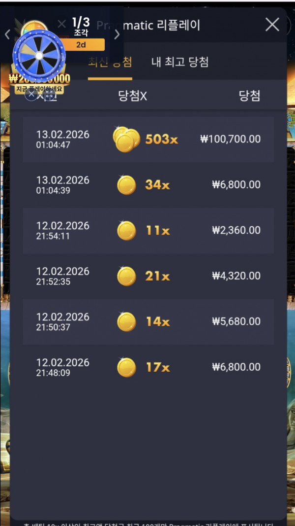 슬롯 배당왕 503배 참여