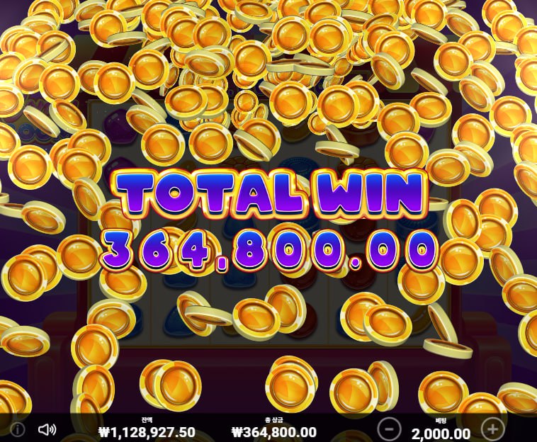 TOTAL WIN 364,800원!