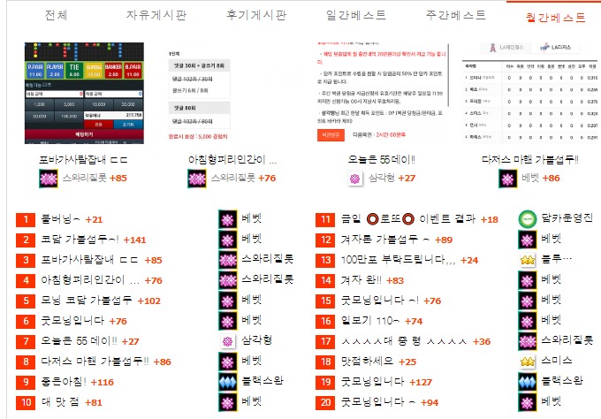 담카 월간 베스트 ㄷㄷㄷㄷㄷㄷㄷ