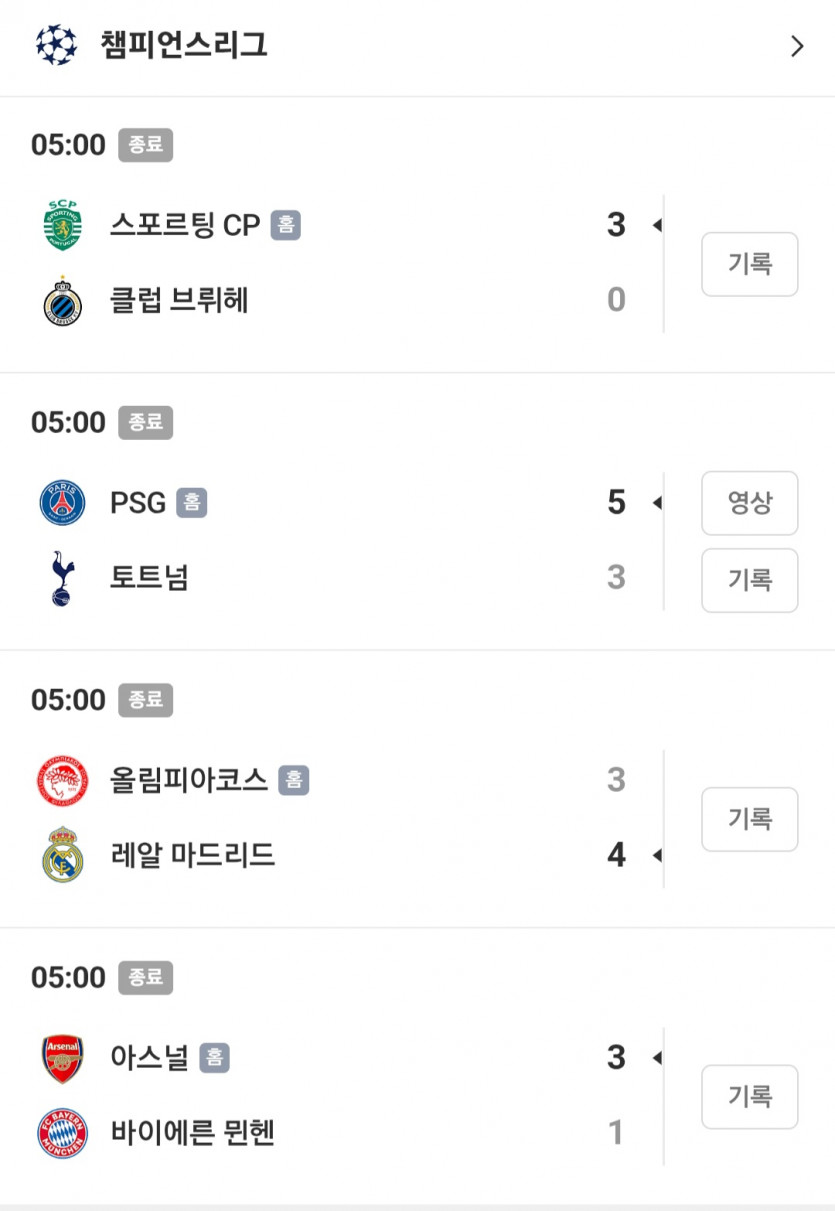 와 챔스 올오바ㄷㄷ