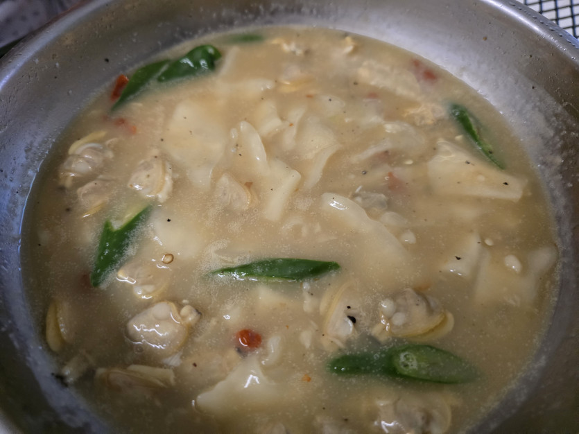 바지락 술찜 뒤에..