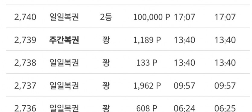 일복 당첨!