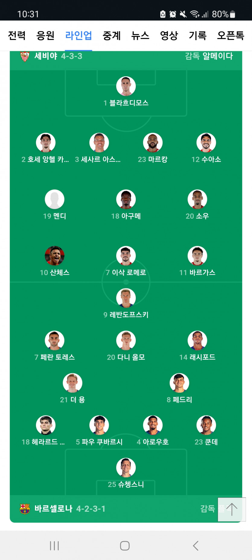 세비야 vs 바셀