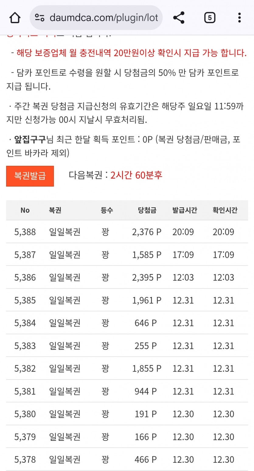 새해에도 꽝줄은 여전히