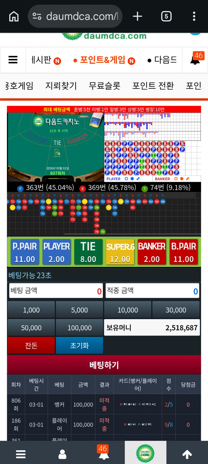 포바론 결과눙 ㄷㄷ